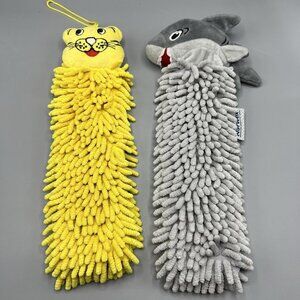 2 Norwex Kids Hand Towel Pet To Dry Microfiber Tiger and Shark Lot